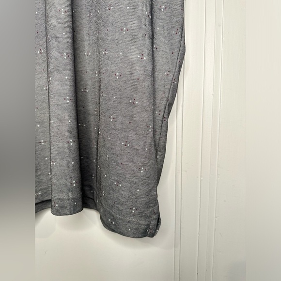 Travis Mathew Polo Shirt Mens Large Gray Dot Golf Pima Cotton Spring Sports - Picture 4 of 12